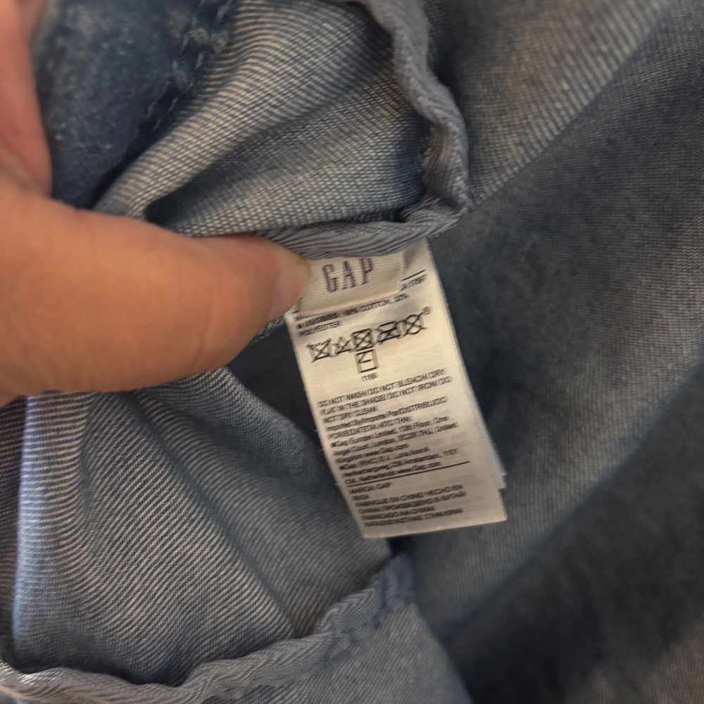 NWT GAP Oversized Denim Tote Bag Blue Logo Shoulder Bag - Picture 7 of 8